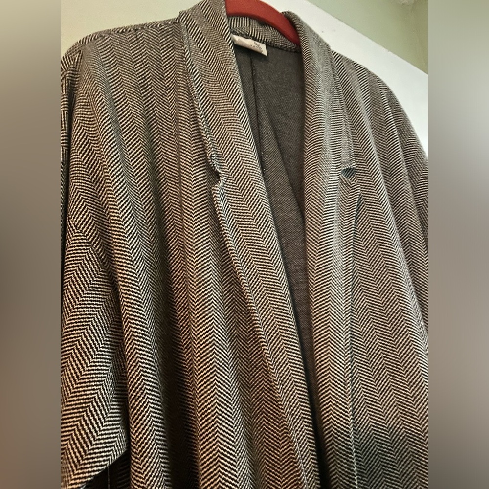 🍂 Beautiful GUC weekenders full length transitional herringbone open coat🐝 - Picture 4 of 10